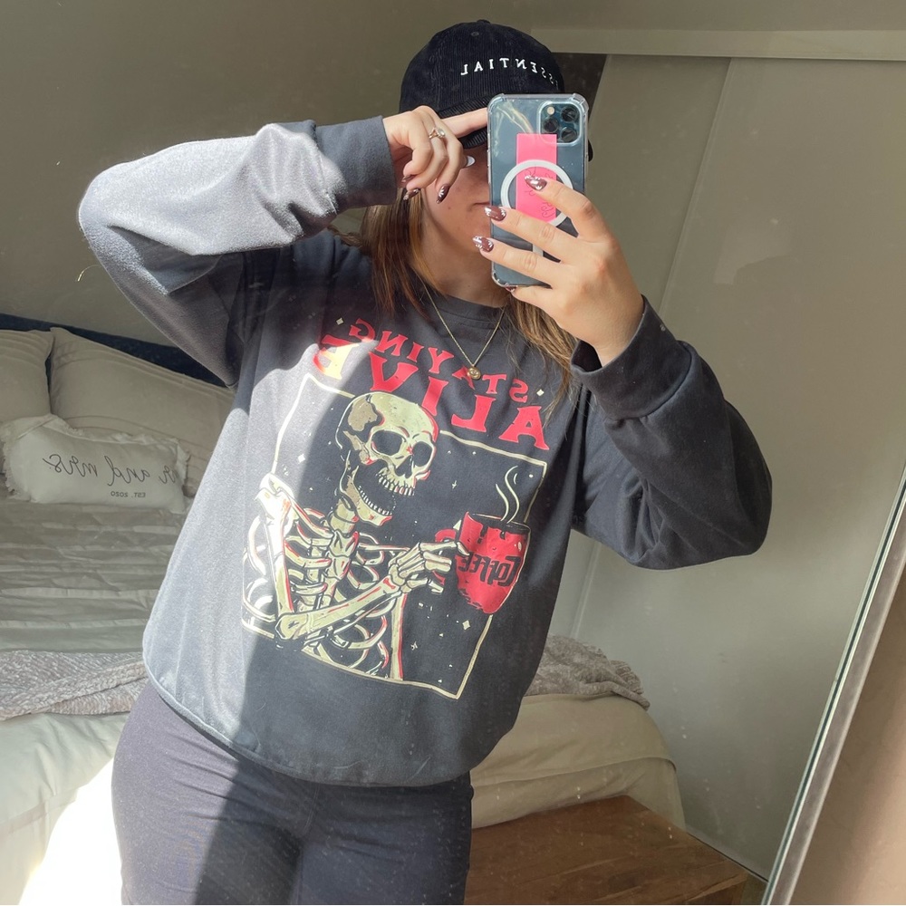 Staying Alive Sweater Skeleton Sweater